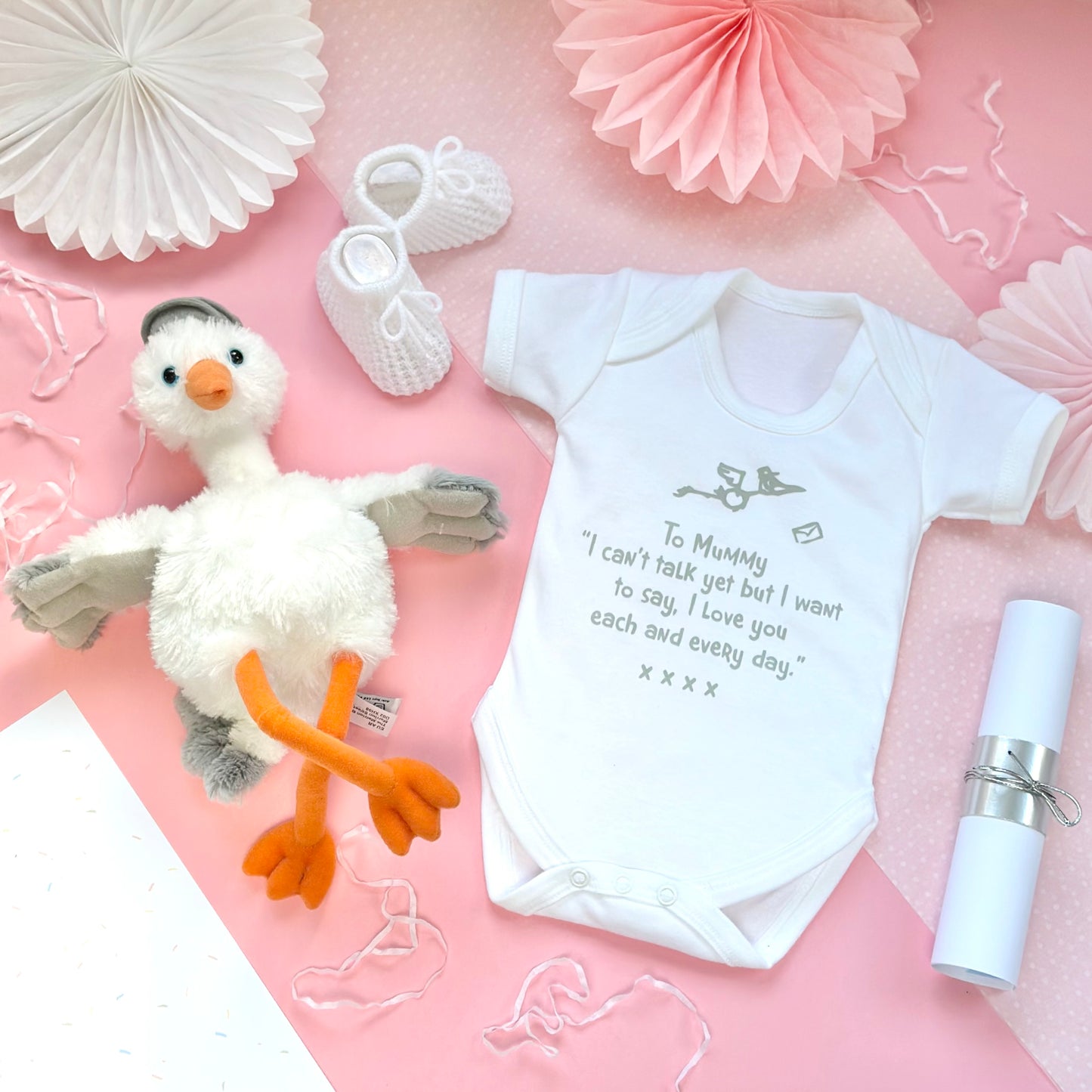 Mum To Be Cuddly Stork Gift Set