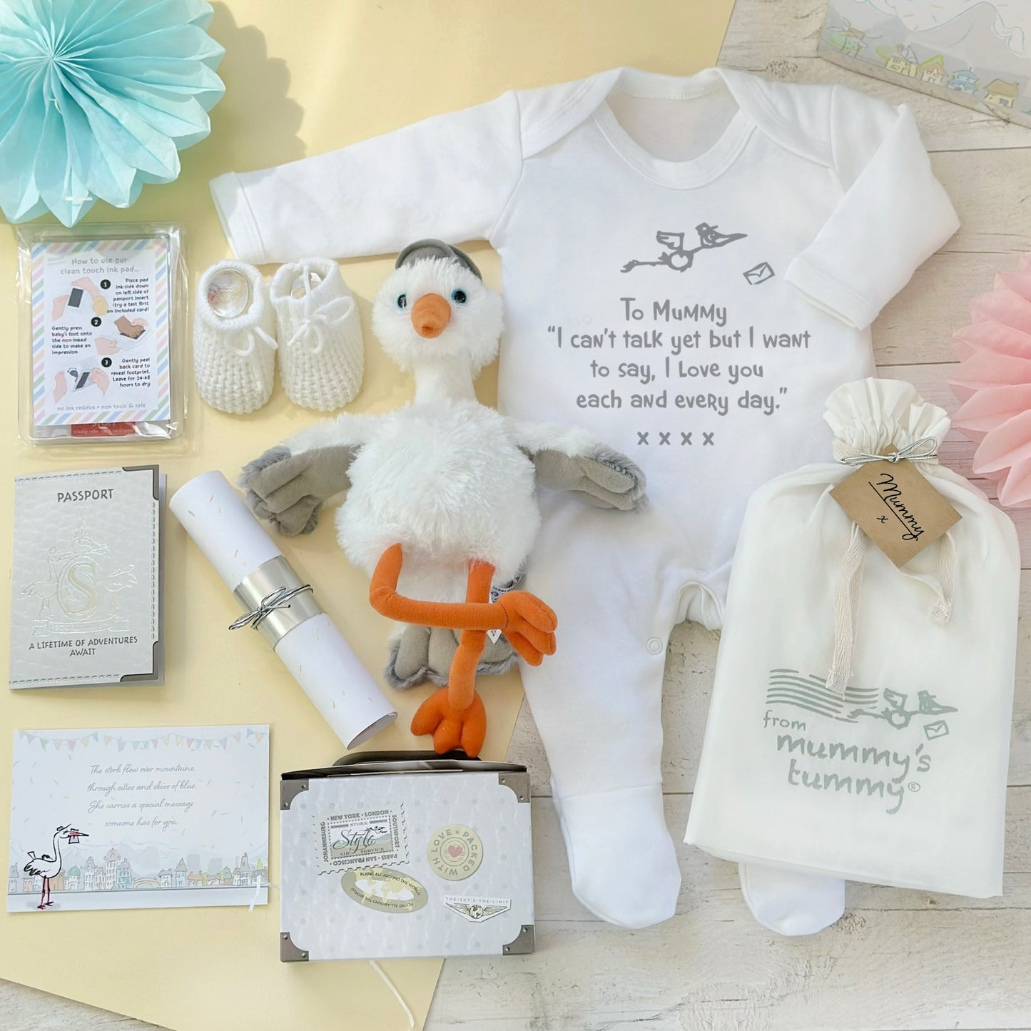 Mummy Cuddly Stork Hamper Gift Set