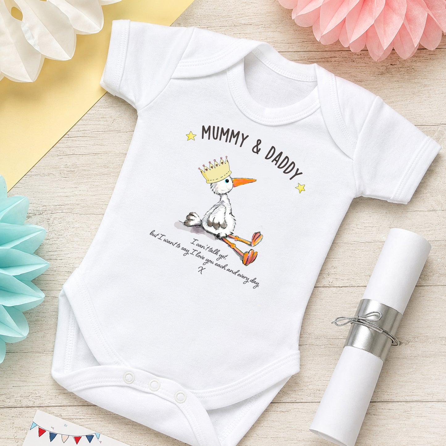 New Parents Cuddly Stork Gift Set