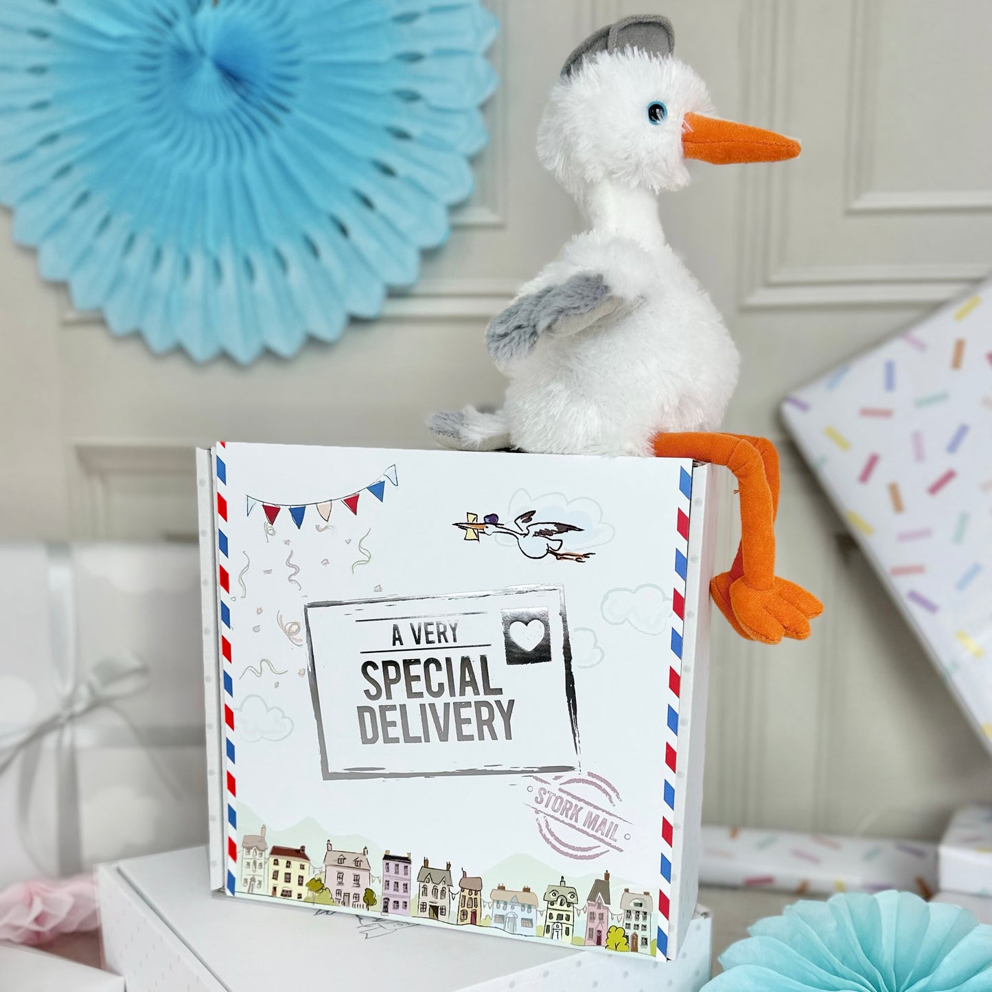 Mummy And Daddy To Be Cuddly Stork Gift Set