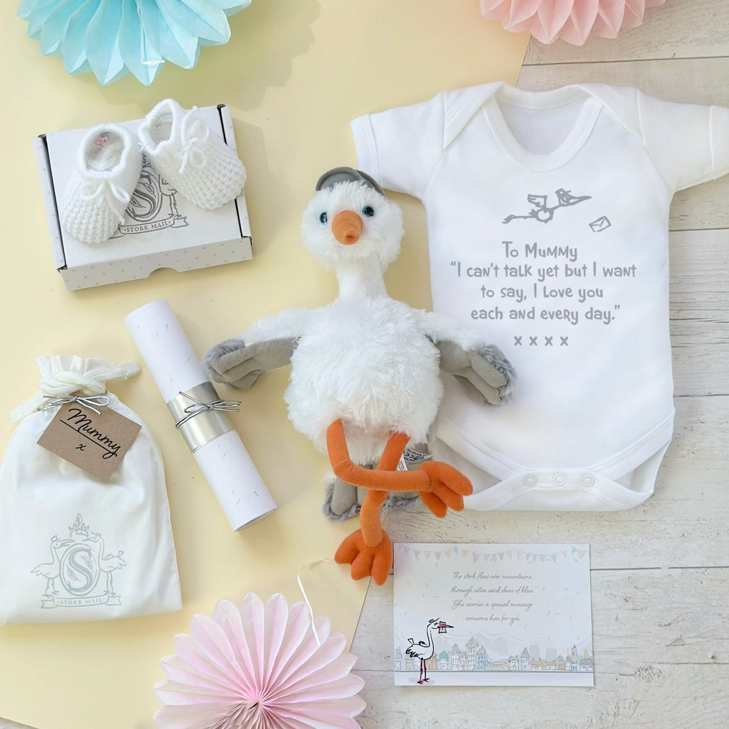 Mum To Be Cuddly Stork Gift Set