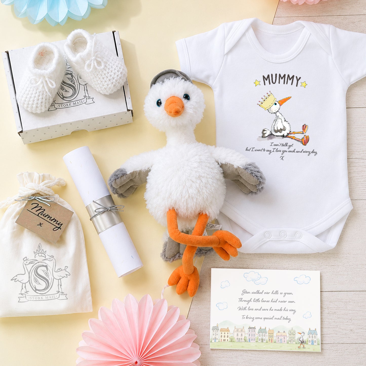 Mum To Be Cuddly Stork Gift Set