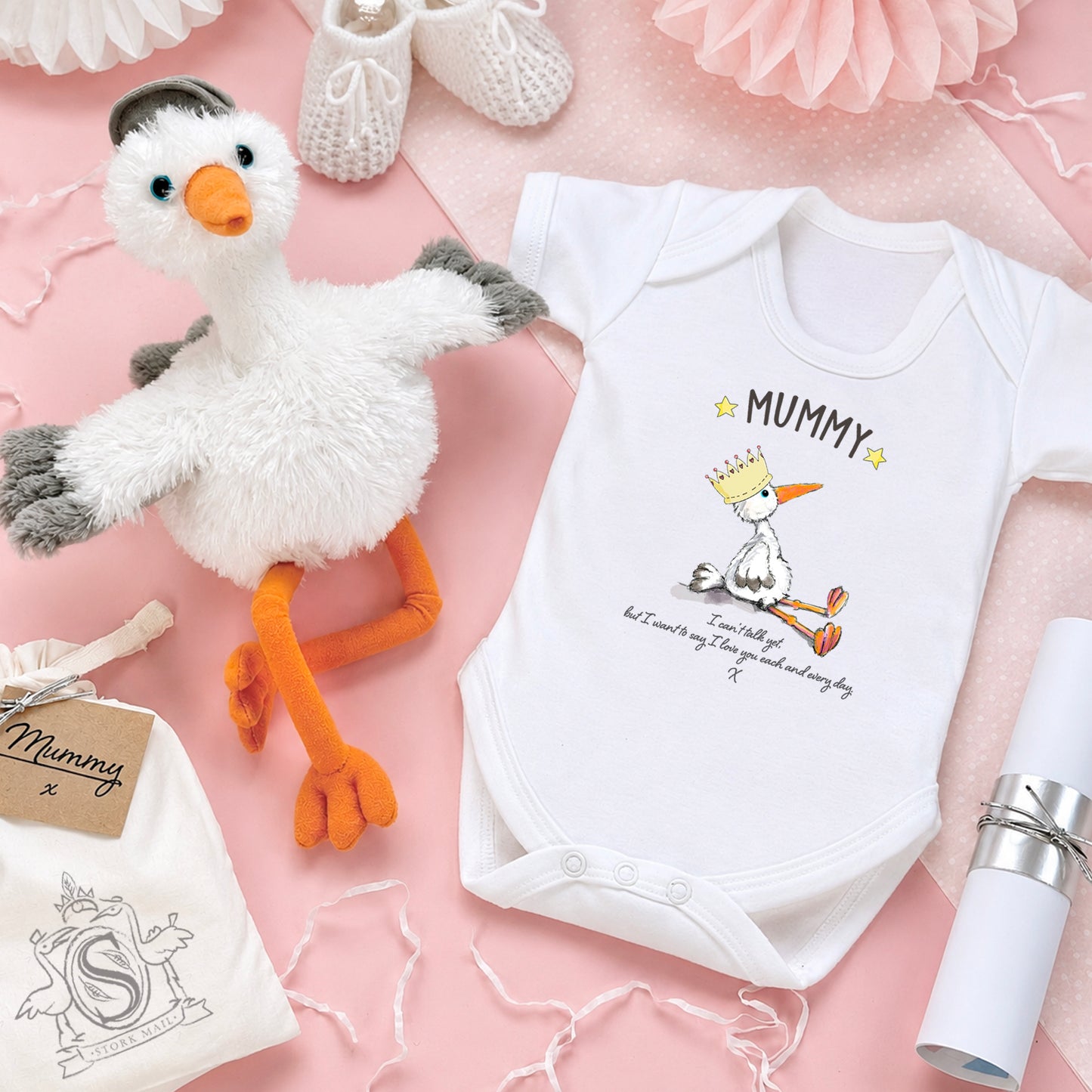 Mum To Be Cuddly Stork Gift Set