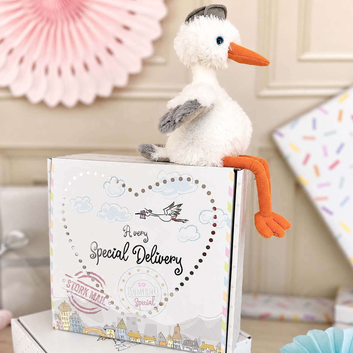 Mum To Be Cuddly Stork Gift Set